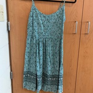 Blue Floral Tank Dress